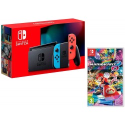 Nintendo Switch console Rouge Néon/Bleu Néon32Go + Mario Kart 8 Deluxe