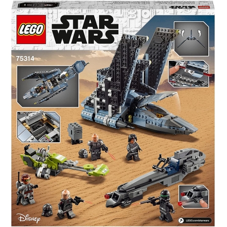 LEGO 75314 Star Wars La Navette d’Attaque du Bad Batch, Jouet pour Enfants de 9 Ans et Plus avec 5 Figurines LEGO Star Wars