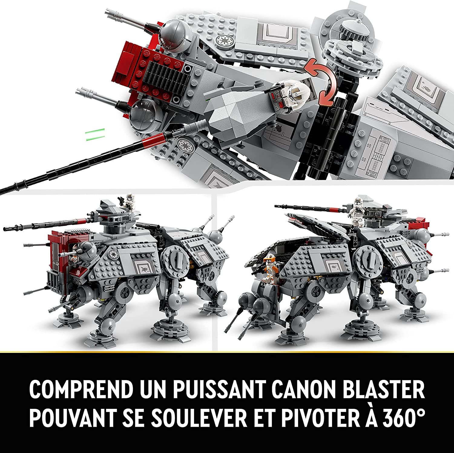 Lego 75337 Star Wars Le Marcheur at-Te, Jouet, Construction de Figurines de Droïdes de Combat, Ensemble La Revanche des Sith, avec Clone Troopers