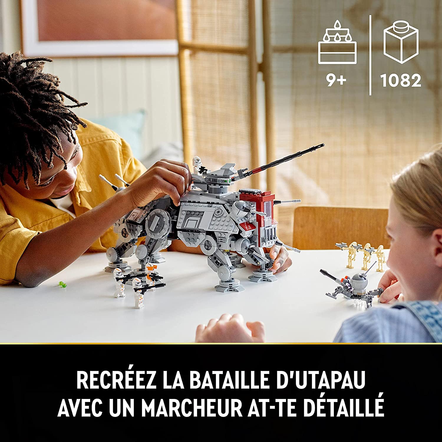 Lego 75337 Star Wars Le Marcheur at-Te, Jouet, Construction de Figurines de Droïdes de Combat, Ensemble La Revanche des Sith, avec Clone Troopers