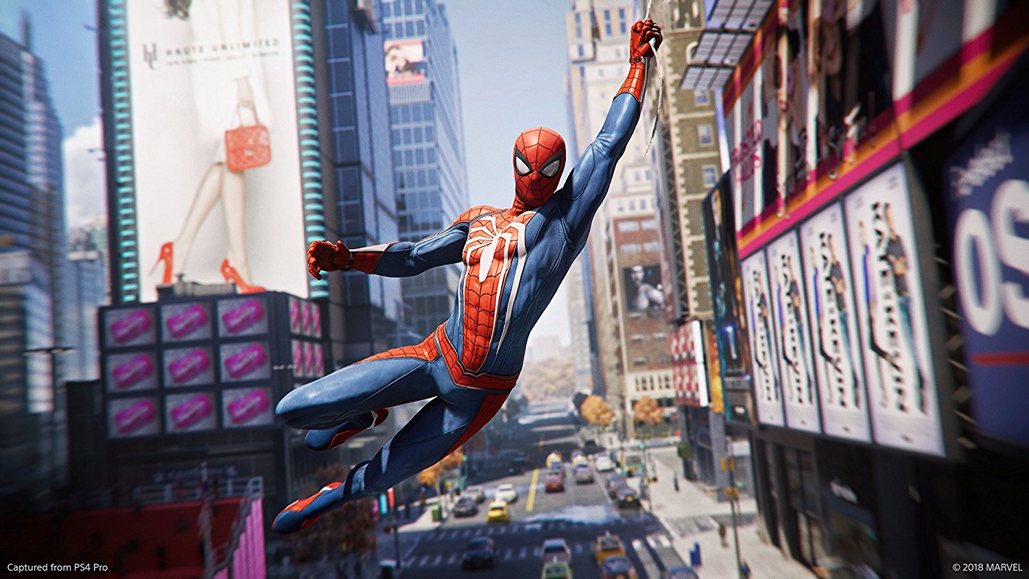 spiderman se balance dans les airs de la ville de New York !